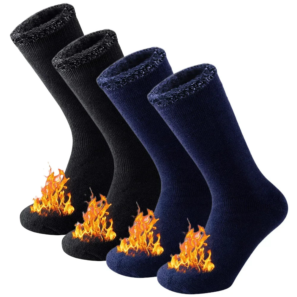 2 Pairs Pack Winter Thermal Socks For Men