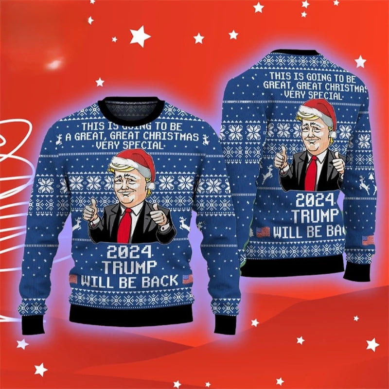 3D Printed Donald Trump Christmas Sweatshirt