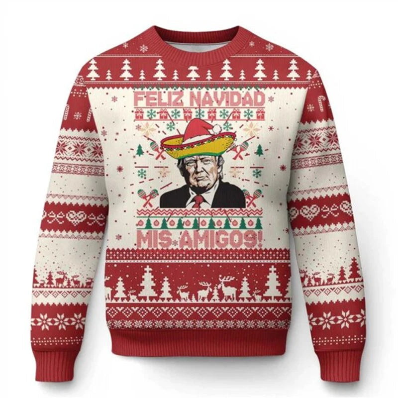 3D Printed Donald Trump Christmas Sweatshirt