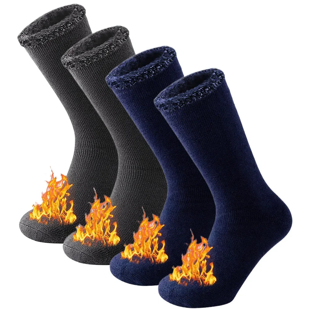 2 Pairs Pack Winter Thermal Socks For Men