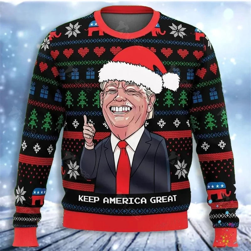 3D Printed Donald Trump Christmas Sweatshirt