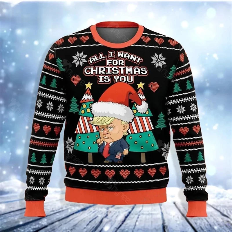 3D Printed Donald Trump Christmas Sweatshirt