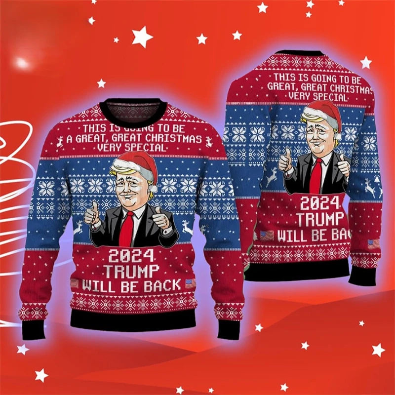 3D Printed Donald Trump Christmas Sweatshirt